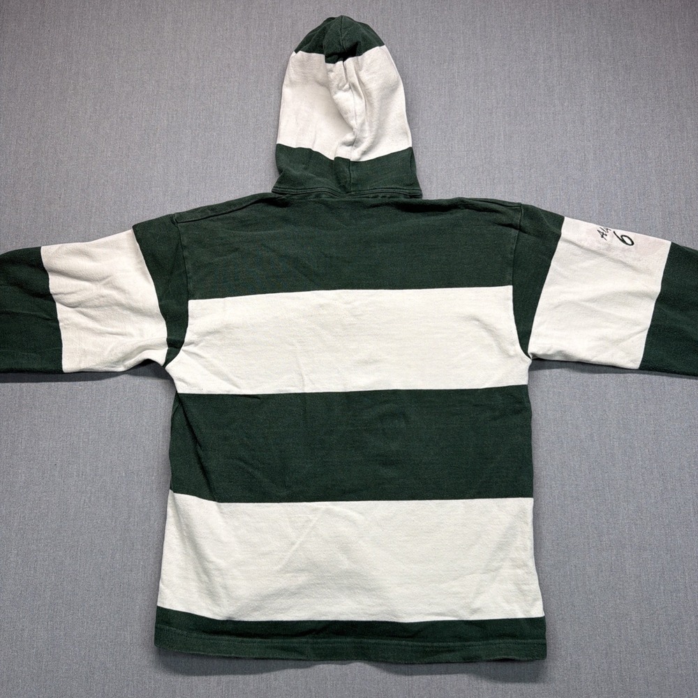 Barbarian Rugby Wear Hooded Long Sleeve Rugby Shirt Smithfield Forest Green Sm - Picture 9 of 9